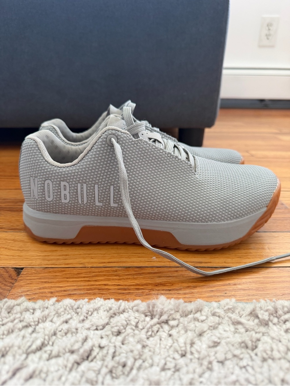 NOBULL Woman’s Trainer in Light Gray with Gum Outsole - Picture 3 of 5